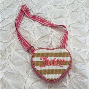 NWOT Juicy Couture Pink and Tan Heart Crossbody